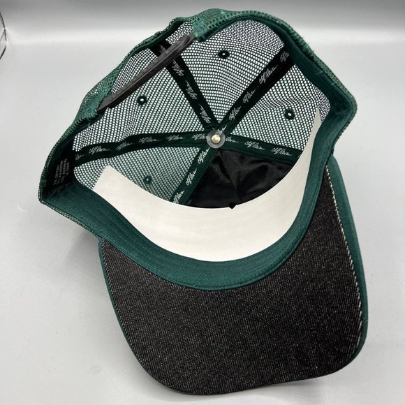 Vintage Cliff Raven Hat Green Ed Hardy Japanese tattoo Snap back Trucker Cap 90s - Picture 6 of 8